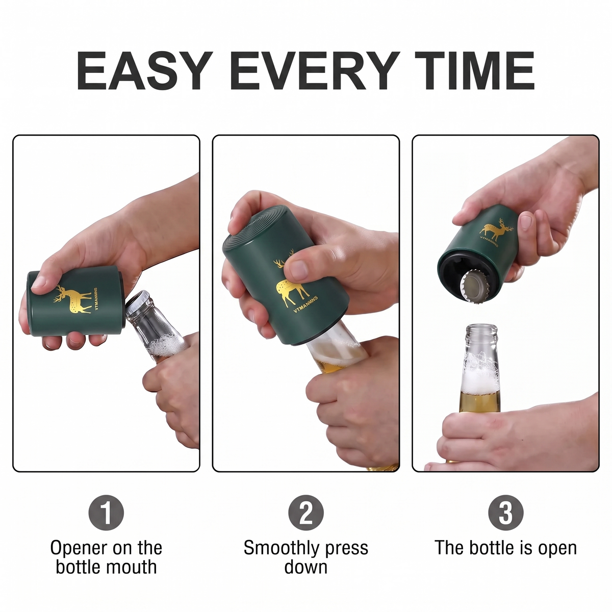 Popsnap™  Automatic Magnetic Bottle Opener